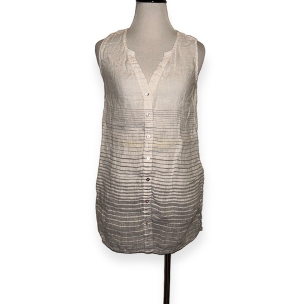 Kenar‎ women’s small linen button down blouse